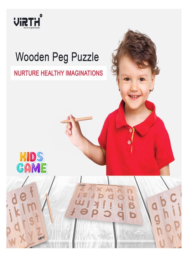 Virth لوحة تعليم الحروف والأرقام والأنماط الإنجليزية من فيرث، 4 في 2 | حروف كبيرة (أكبد)، حروف صغيرة (أبجد)، وأرقام من 0 إلى 9 | علّم طفلك الحروف والأرقام والأنماط - Image 4